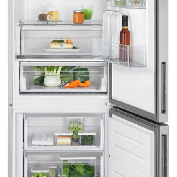Chłodziarko-zamrażarka z dolnym zamrażalnikiem seria 600 Electrolux LNC7ME32X2