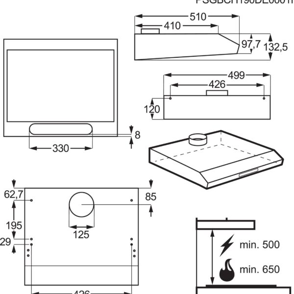Okap tradycyjny seria 300 Electrolux LFU215X
