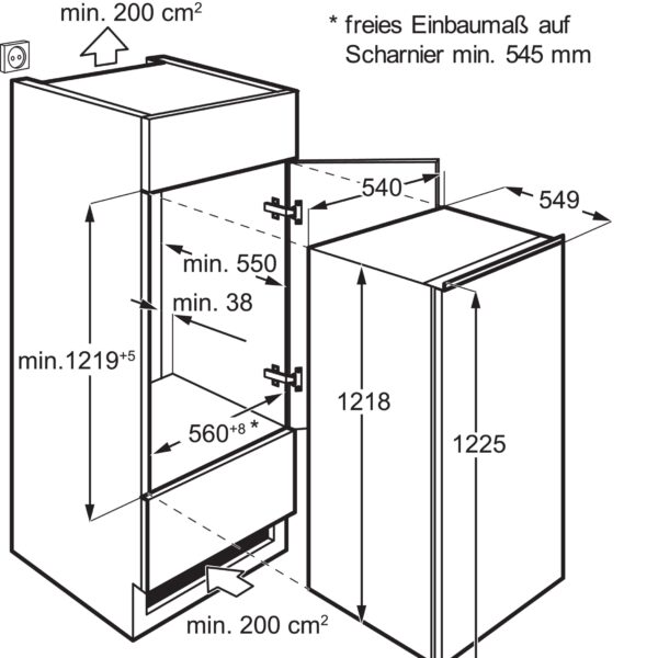 Chłodziarka do zabudowy 500 Electrolux LRB3AF12S