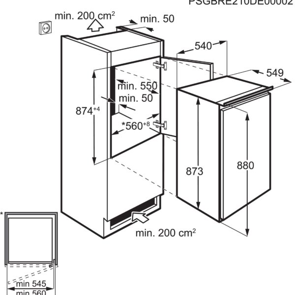 Chłodziarka do zabudowy 500 Electrolux LFB2AF88S